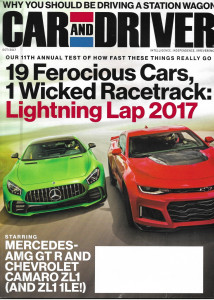CAR & DRIVER 2017 OCT - MERCEDES-AMG GT R, CAMARO ZL1&ZL1 1LE, PANAMERA